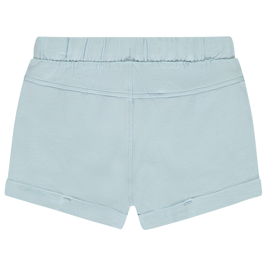 Short uni avec taille élastiquée pour bébé fille  