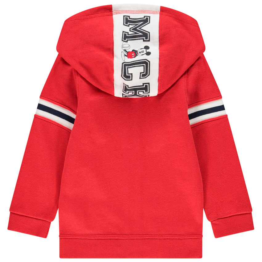 Gilet à capuche en molleton rouge print Mickey Disney 