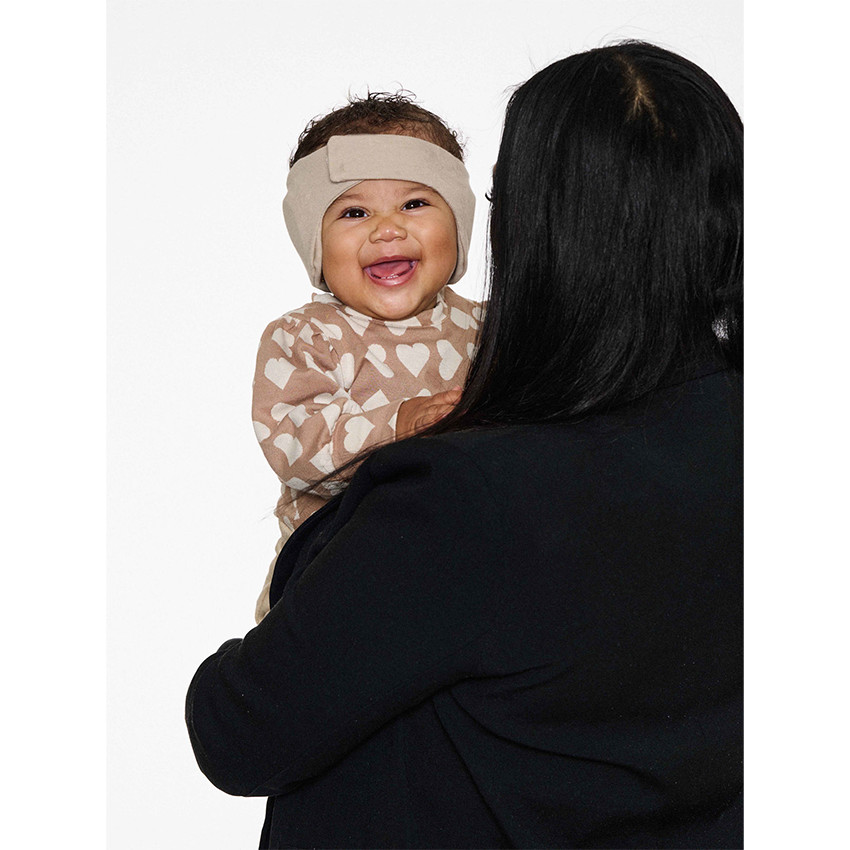 Bandeau protège-oreille bébé 6-12m Beige 