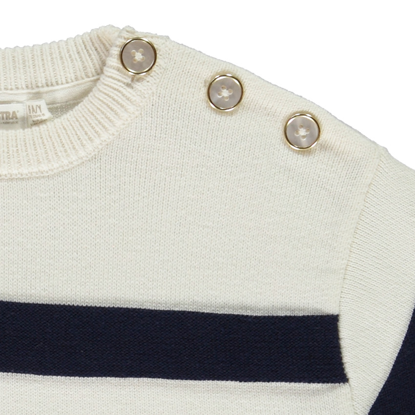 Pull en tricot rayé oversize pour fille 