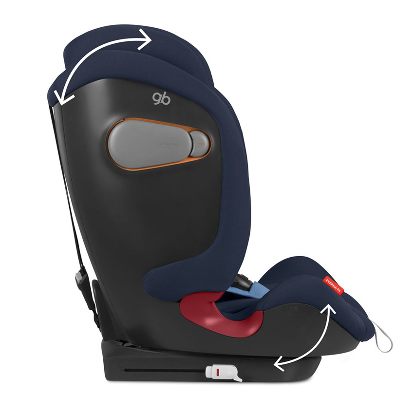 Siège-auto isofix Everna-Fix Groupe 1/2/3 London grey/Light grey 