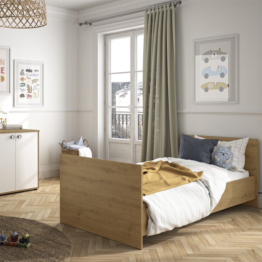 Lit combiné évolutif en chêne Arthur 