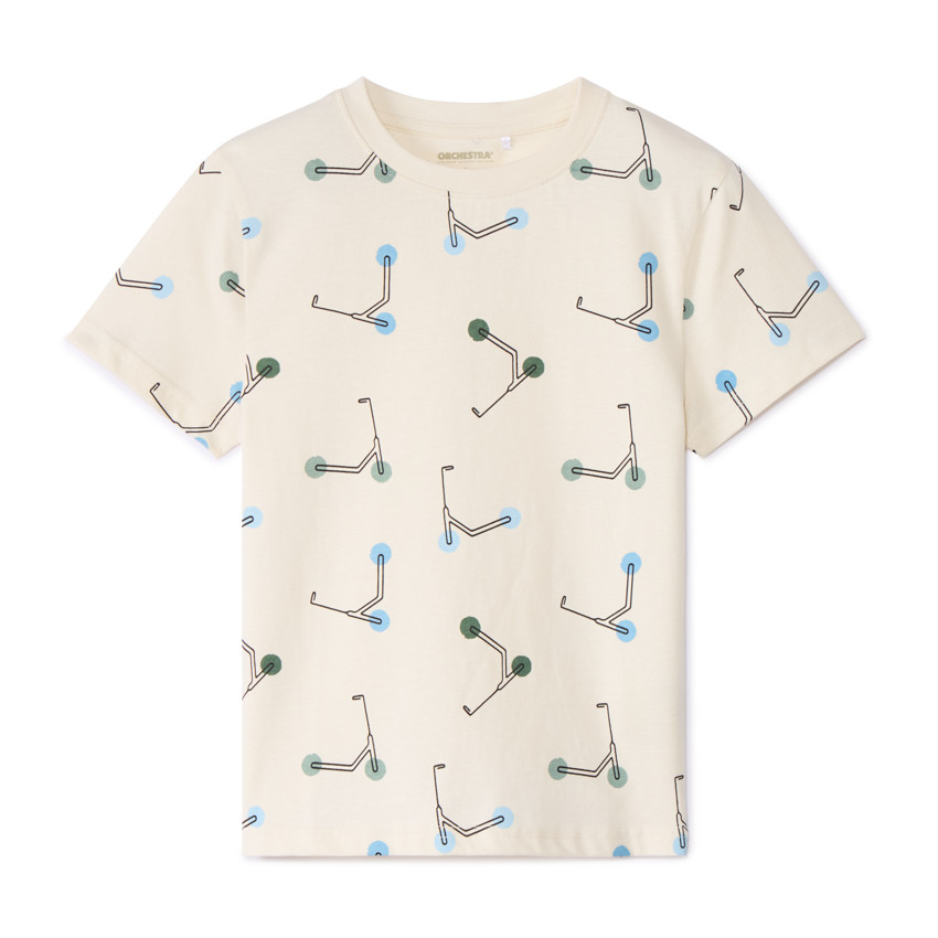 T-shirt manches courtes imprimé trottinettes pour garçon 