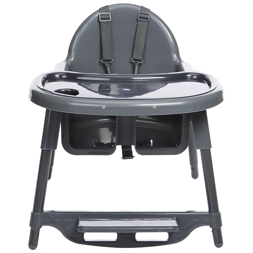 Chaise-haute fixe 2 en 1 Capucine grise 