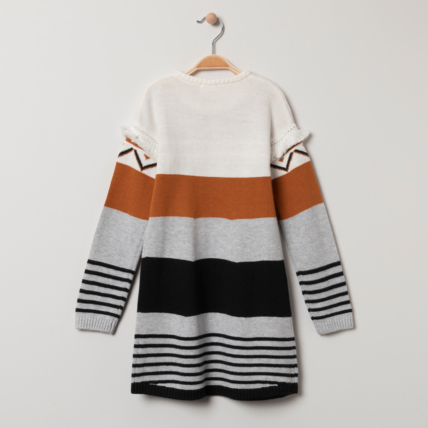 Robe en tricot à motif ethnique en jacquard  