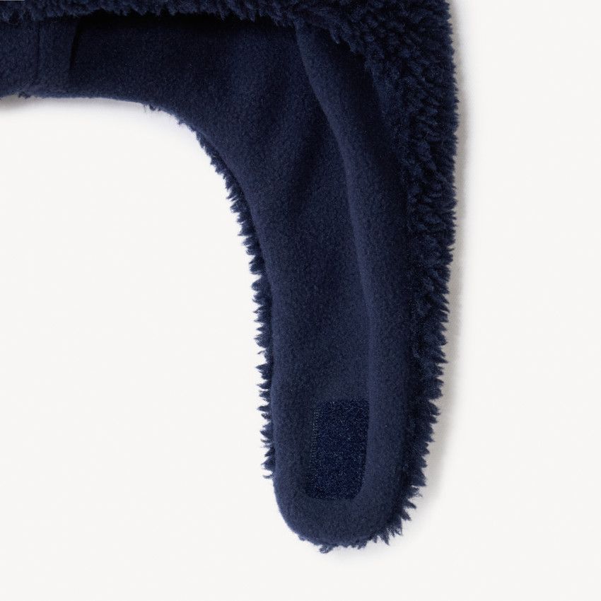 Bonnet ourson ludique en sherpa doublé pour bébé garçon  