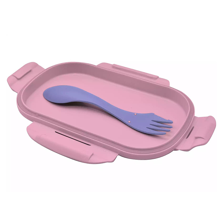 Lunchbox avec couvert Stitch Rose/Mauve 