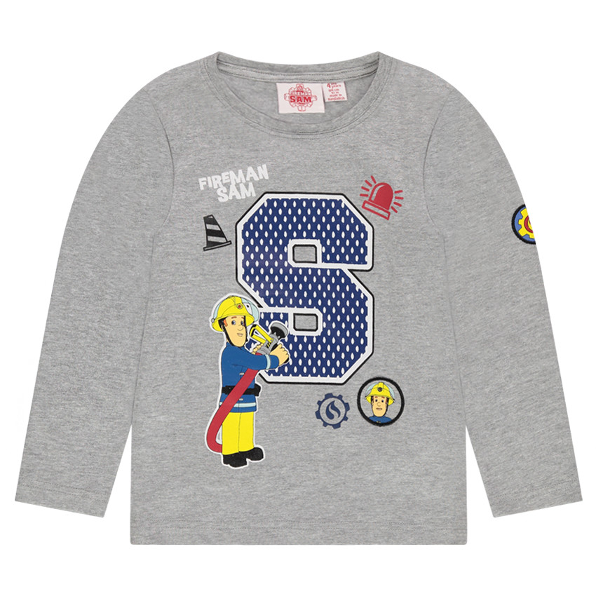 Tee-shirt manches longues avec print Sam le pompier 2 Prism Art and Design Limited 