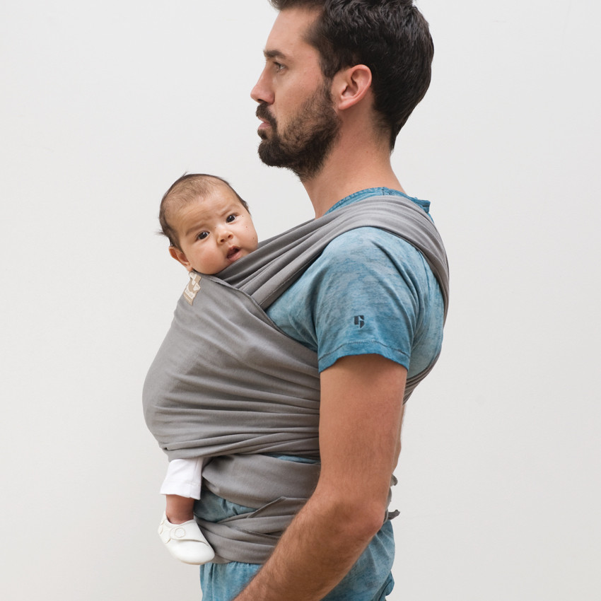 Draagdoek Tricot Slen Bio - Lichtgrijs 