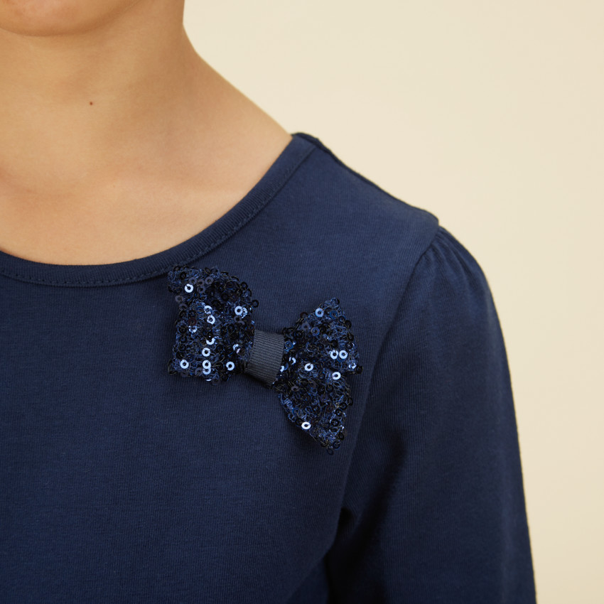 Jurk met 2-in-1 effect en pailletten voor meisjes 