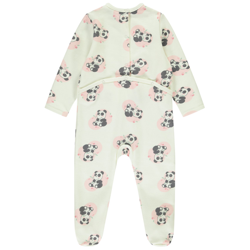 Dors-bien en velours et sherpa à imprimé fantaisie pour bébé fille 