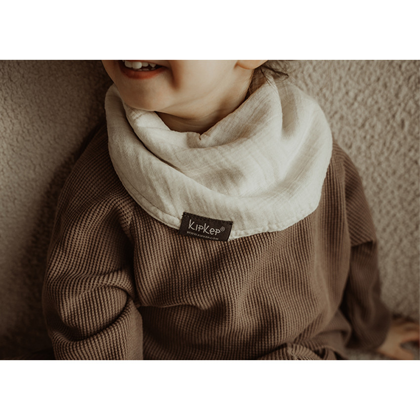 Bavoir 3-en-1 Gris 0M-2ans 2pcs 