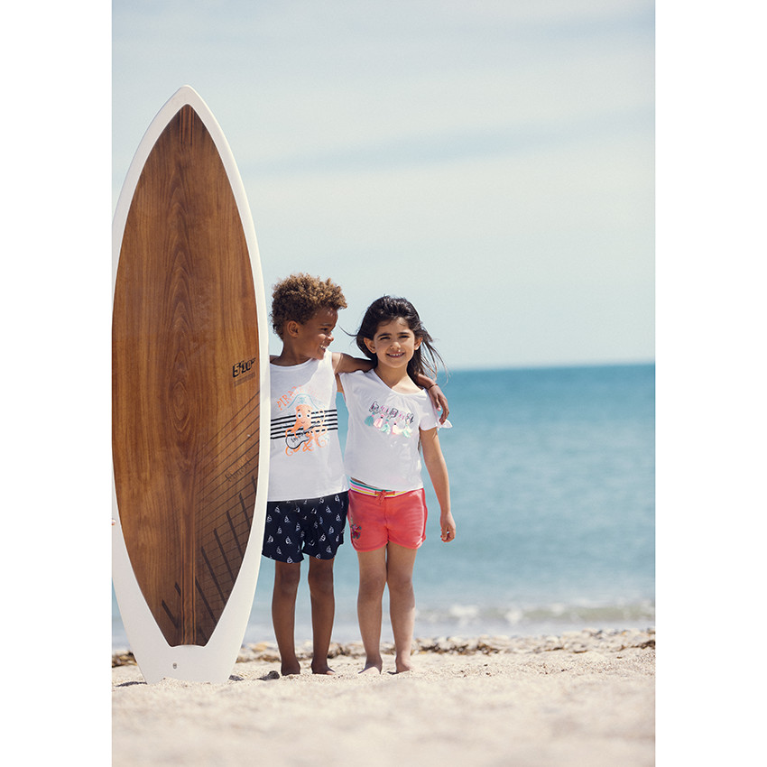 Short de bain imprimé bateaux pour enfant garçon 