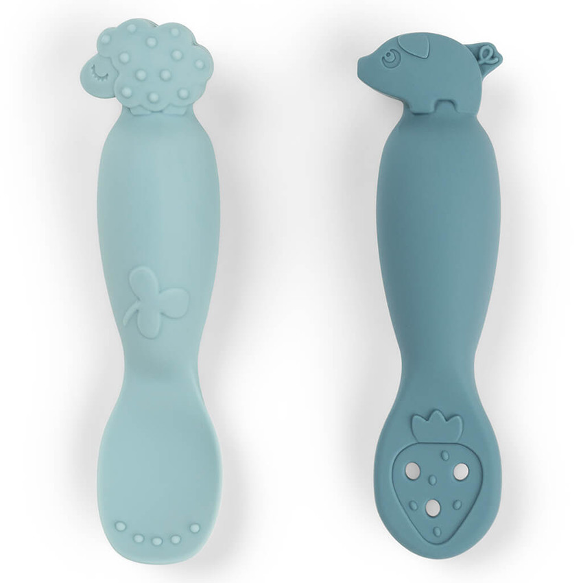 Set van 2 lepels voor leren Tiny Farm Blauw 