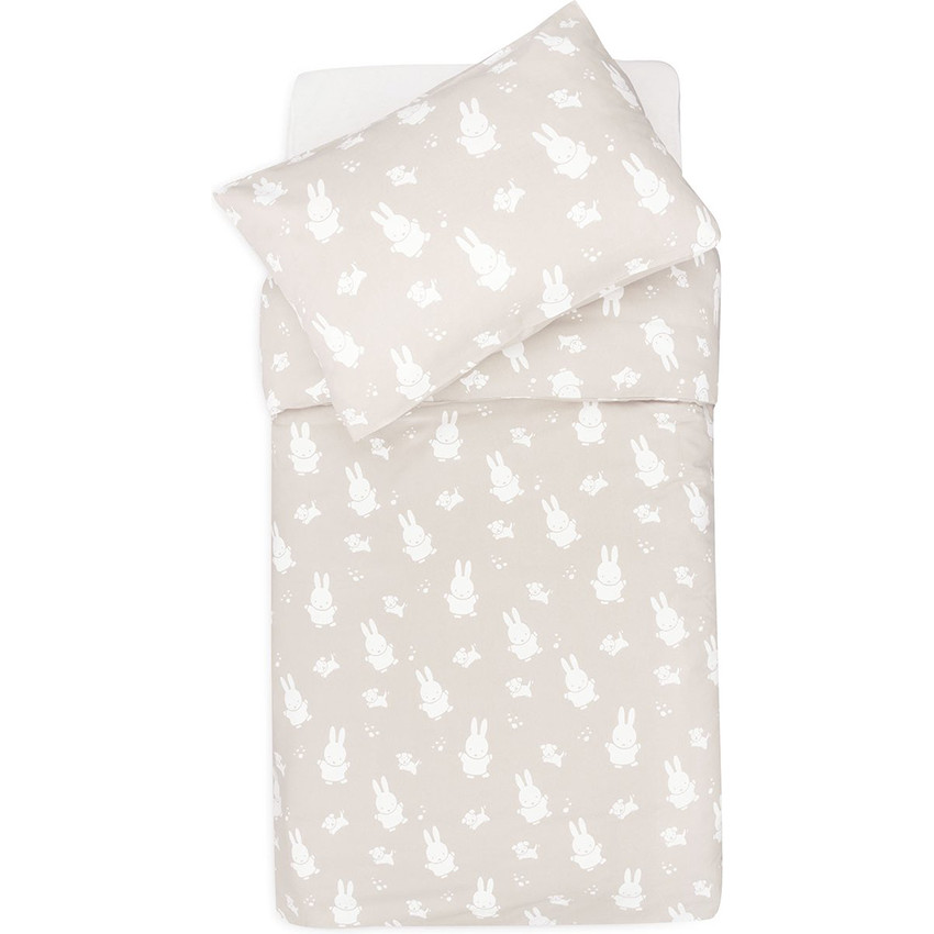 Housse de couette 100x140cm avec Taie d'oreiller Miffy Snuffy Nougat  