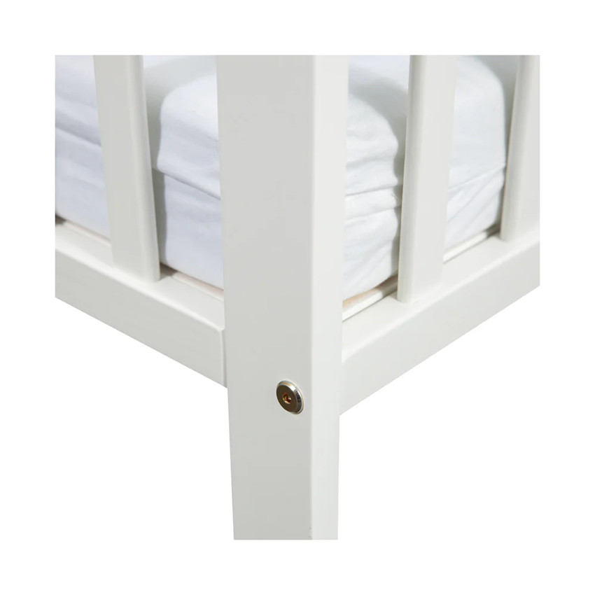 Lit Alva sommier réglable en hauteur 60/120 Blanc 