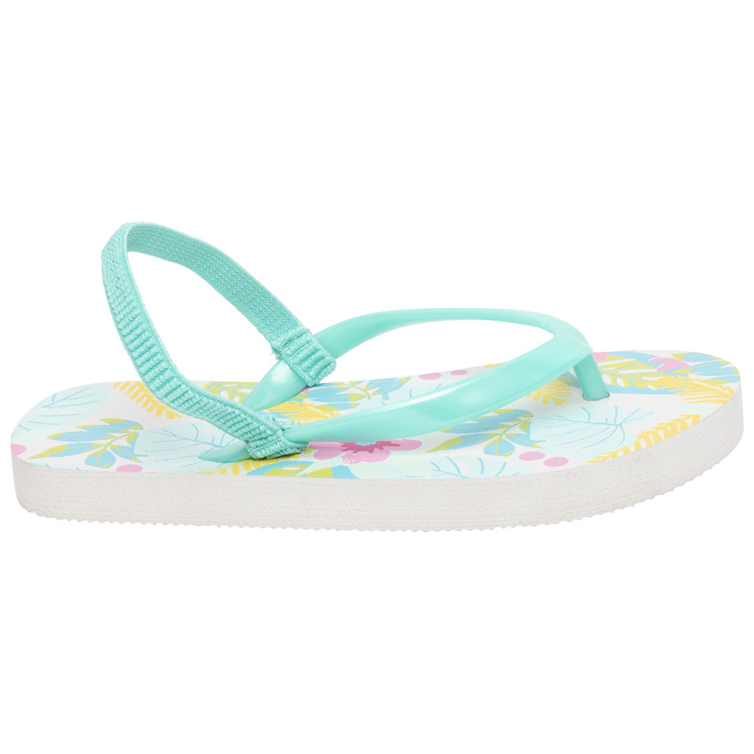 Tongs imprimées fantaisies all-over pour fille avec lanière selon l'âge 
