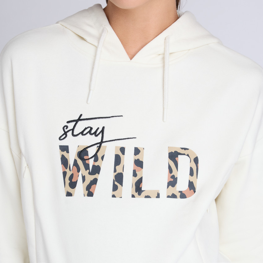 Sweat de grossesse et d'allaitement à zip print Wild 