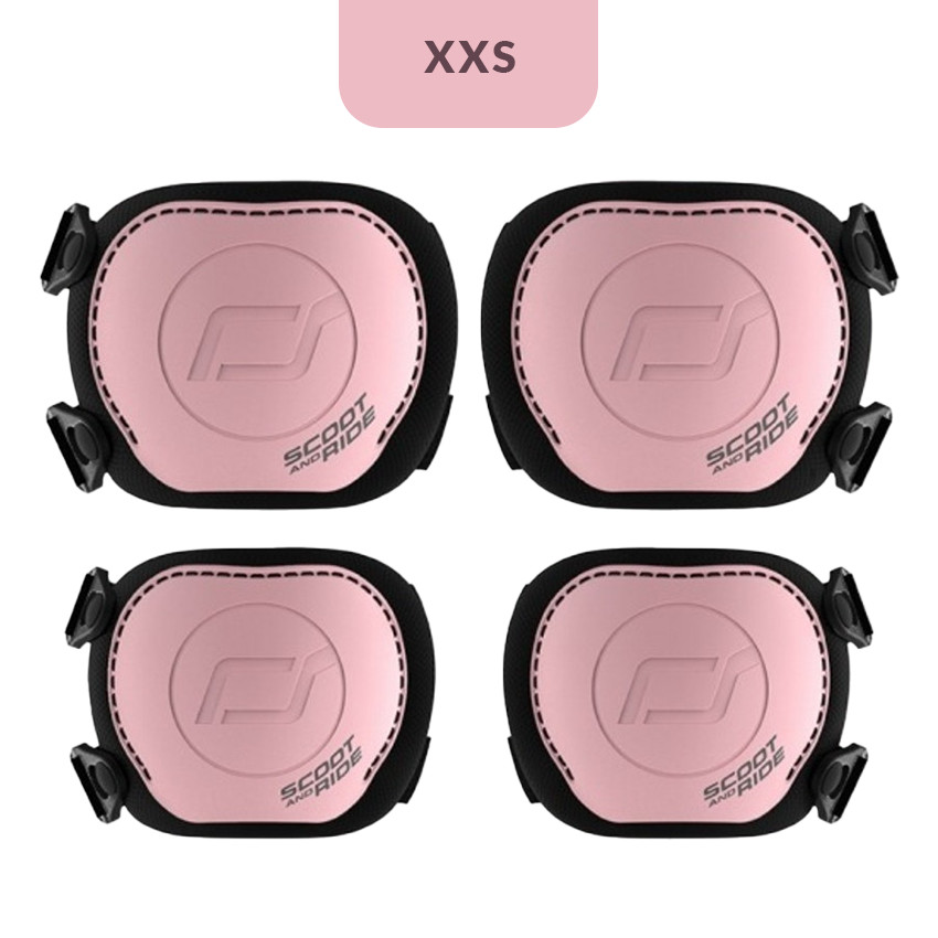 Ensemble protection genoux et coudes XXS Scoot and Ride Rose 