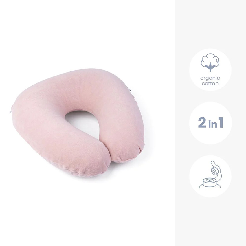 Coussin d'allaitement gonflable multi-usages rose 