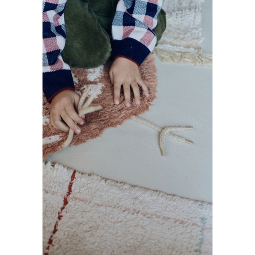 Tapijt katoen wasbaar 110x100cm Animals Chicken 