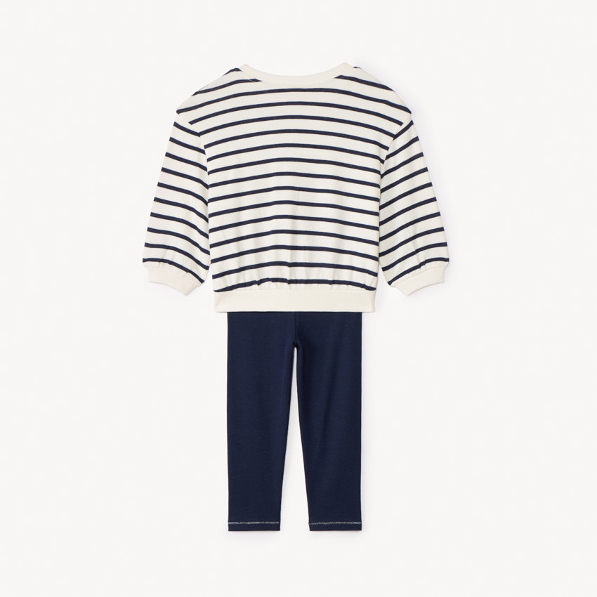 Ensemble jogging esprit marin pour bébé fille 