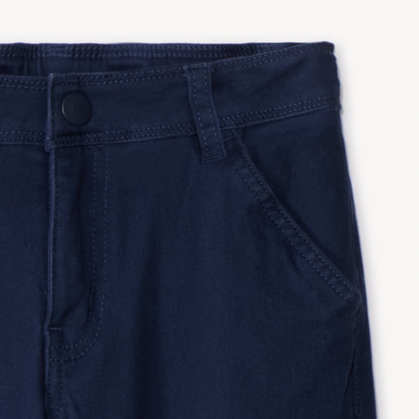 Pantalon cargo uni à poches soufflet pour garçon 