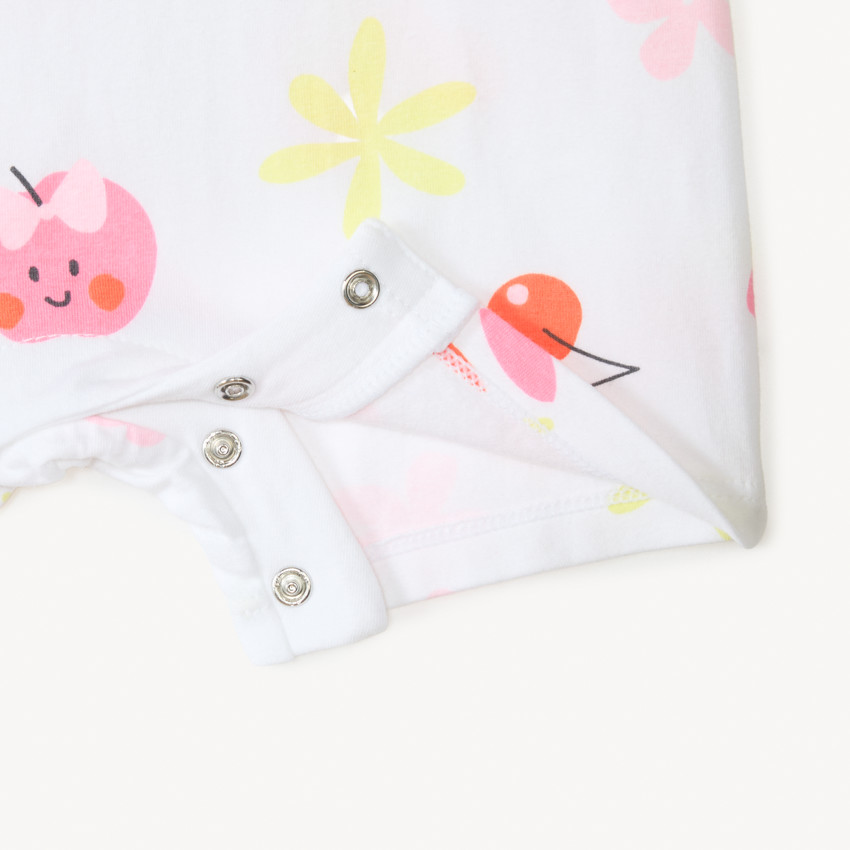 Lot de 2 combinaisons courtes imprimé cerises pour bébé fille 