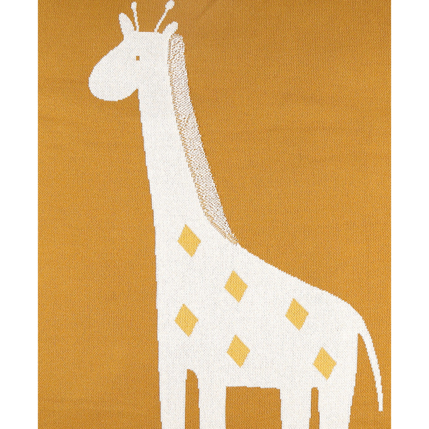 Tapis de jeu en tricot 75 x 95 cm - Moutarde 