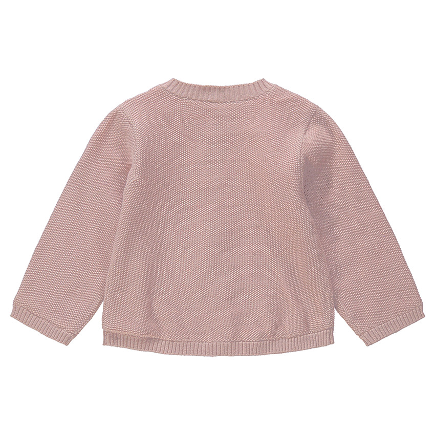 Gilet en maille doublé jersey avec nuage brodé 