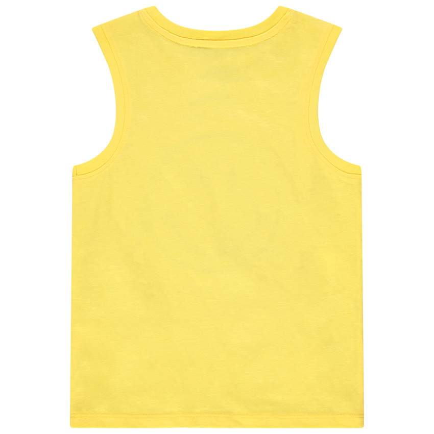 Effen geel topje met SmileyWorld-print 