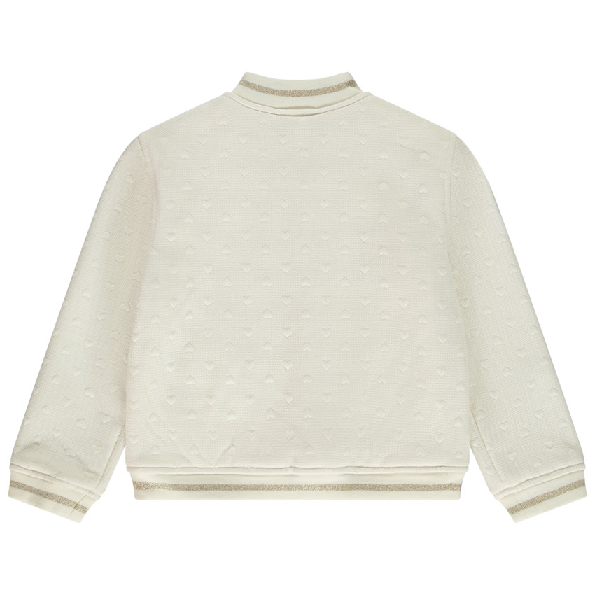 Jas teddy patroon harten in jacquard voor meisjes 