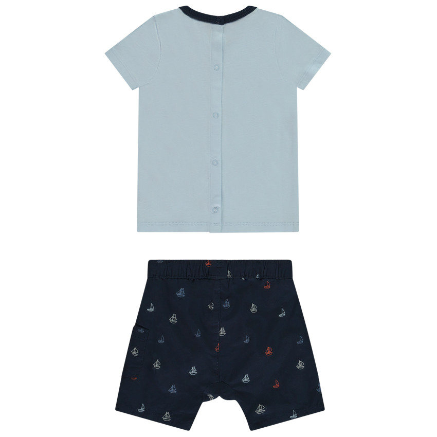 Twee-delige set met zeilpatroon voor babyjongen 