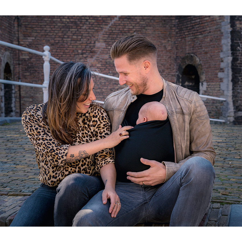 T-shirt buikdrager Man Maat XXL Zwart 