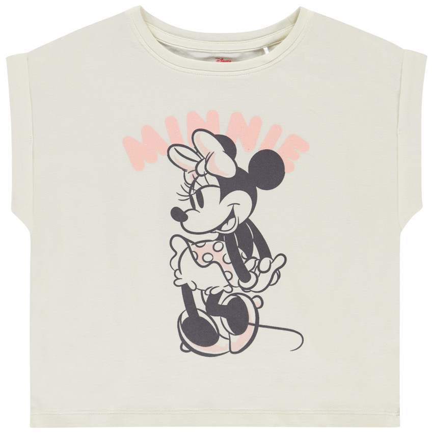 T-shirt manches courtes forme boîte Minnie Disney pour fille 