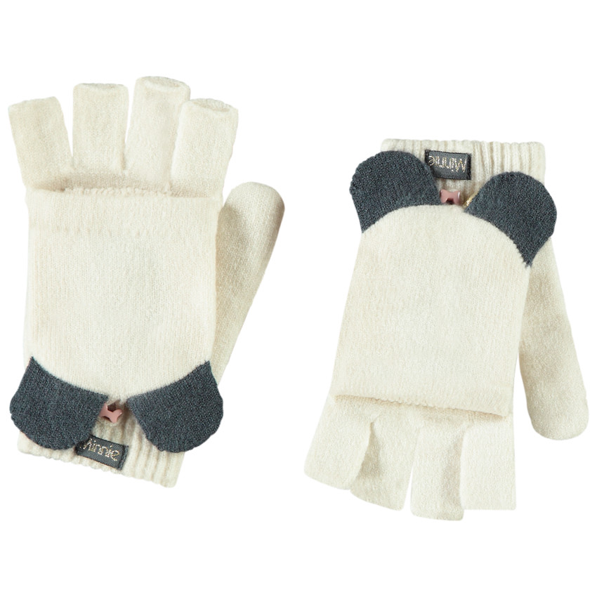Gants effet 2 en 1 mitaines fantaisie tête de Minnie Disney pour fille 