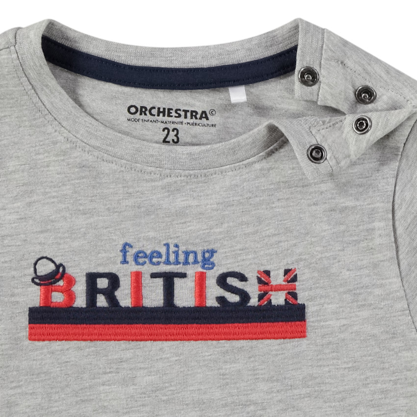 T-shirt manches longues en jersey avec broderie pour bébé garçon 