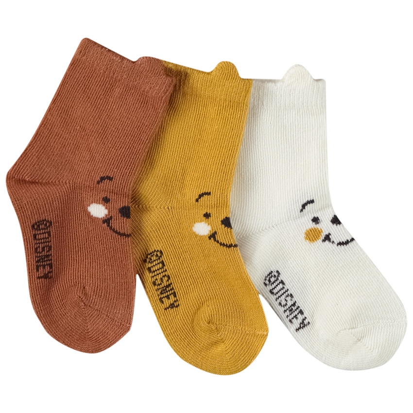Lot de 3 paires de chaussettes Winnie Disney pour bébé garçon 