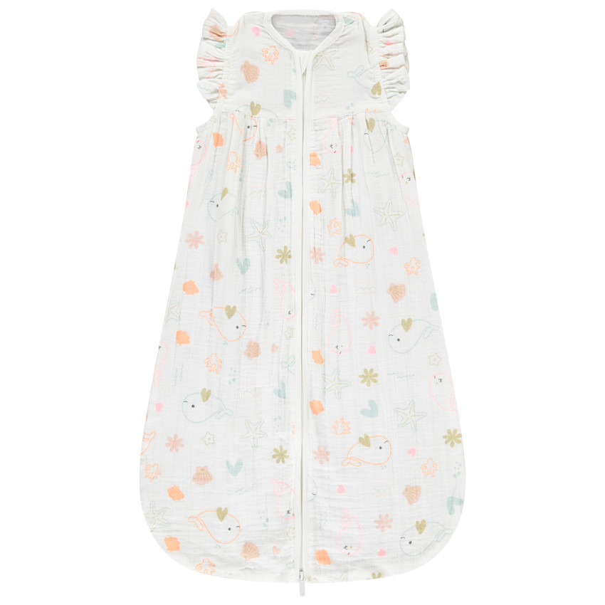 Gigoteuse sans manches TOG 0.5 imprimé baleines pour bébé fille 