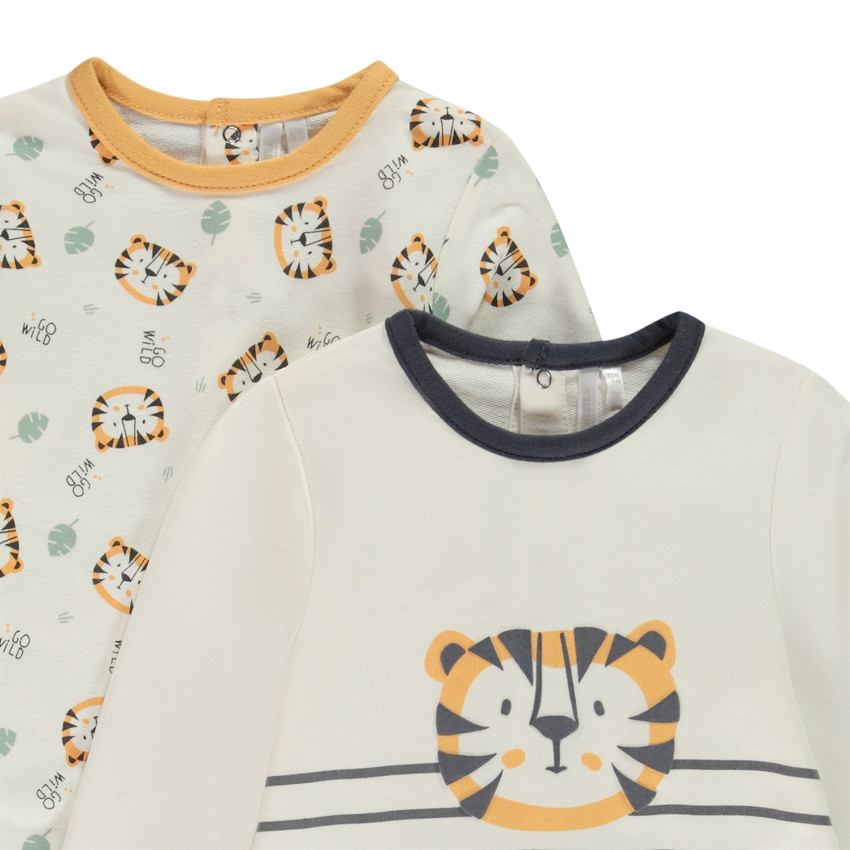 Lot de 2 dors-bien tigre pour bébé garçon avec ouvertures différentes selon l'âge 