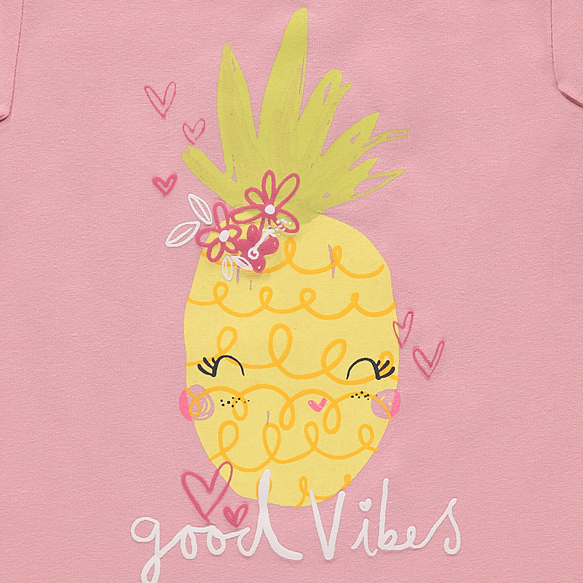 Tee-shirt manches courtes en jersey avec print fantaisie 