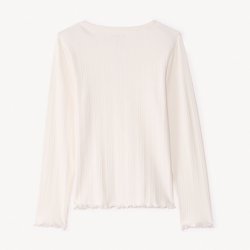 T-shirt met lange mouwen en geborduurd hartje voor meisjes 