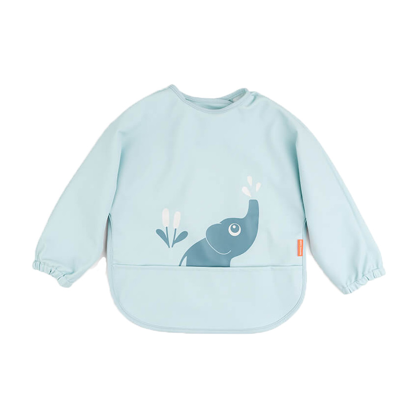 Bavoir tablier à manches longues - Bleu 