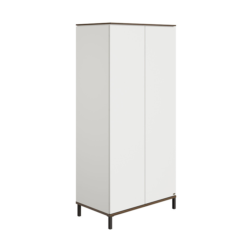 Armoire 2 portes Lovely Aliv off white/dark walnut 