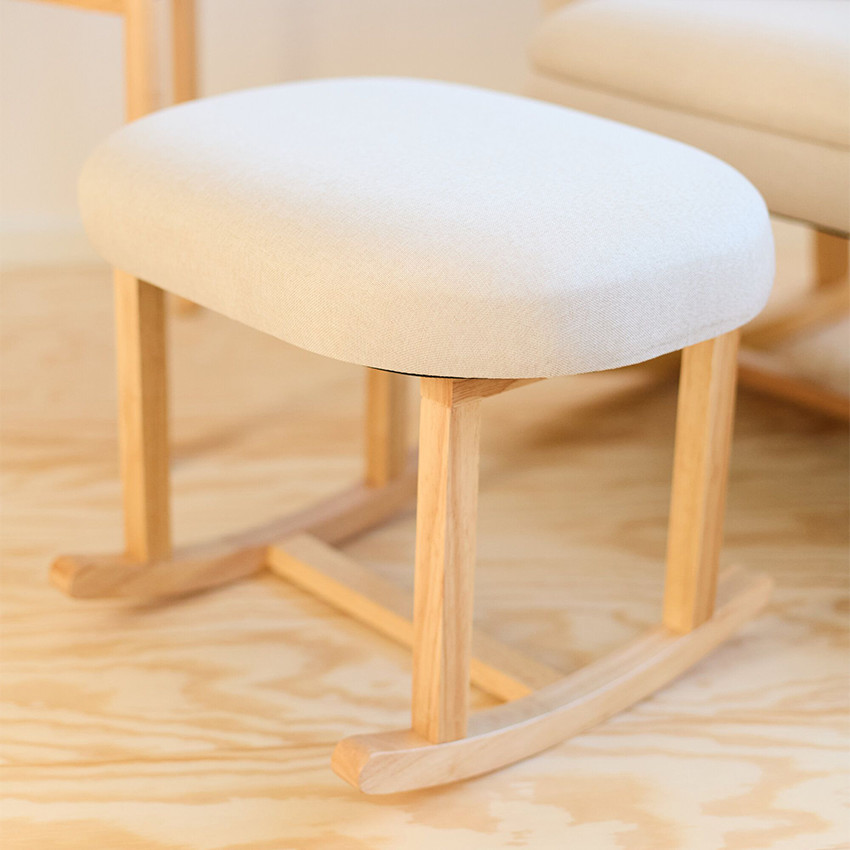 Voetensteun voor rocking chair Linnen Beige 
