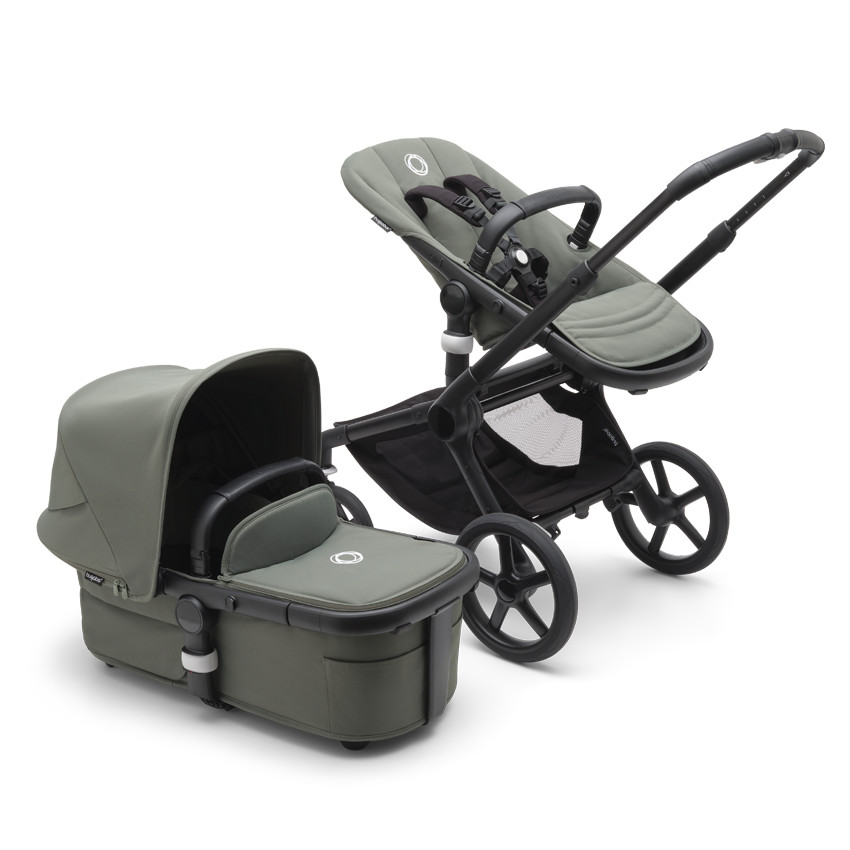 Poussette duo Fox 5 Noir/Vert forêt 