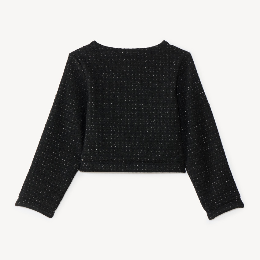 Veste tailleur scintillante en maille fantaisie fille 