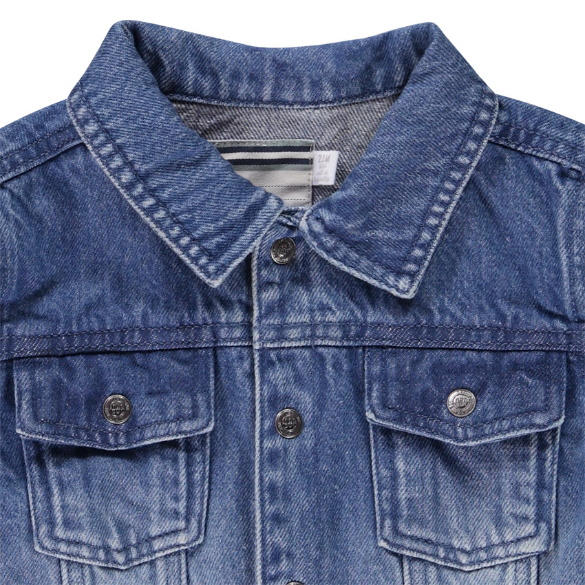 Veste en jean effet délavé style worker pour bébé garçon 