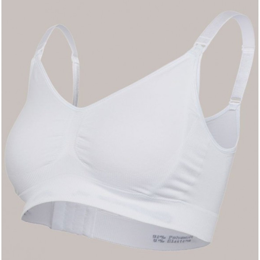 S-Soutien-gorge d'allaitement sans couture Blanc  
