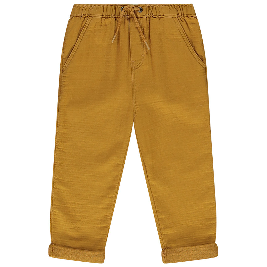 Pantalon léger uni en toile pour bébé garçon 